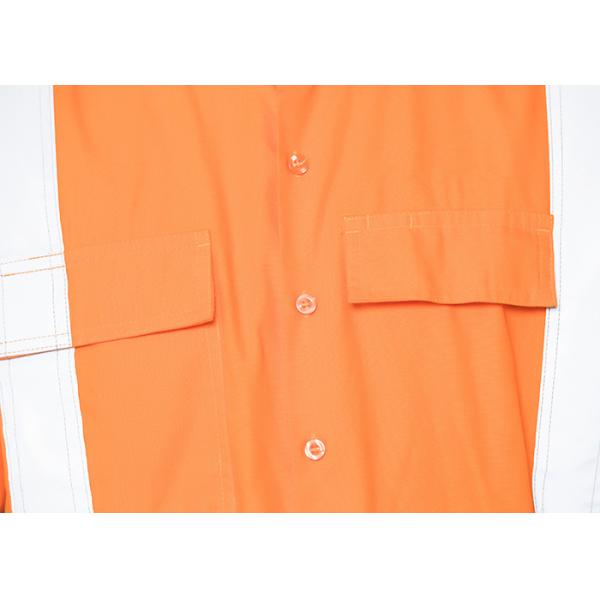 Double Stitching Safety Work Clothes High Visable Orange Jacket Bib Pants Suit
