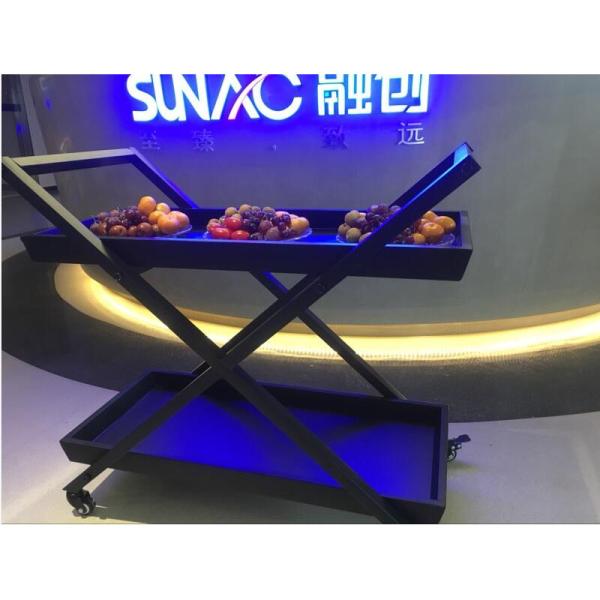 Customized Logo Metal Movable Trolley Hand Carts for Hotel and Medical Customized