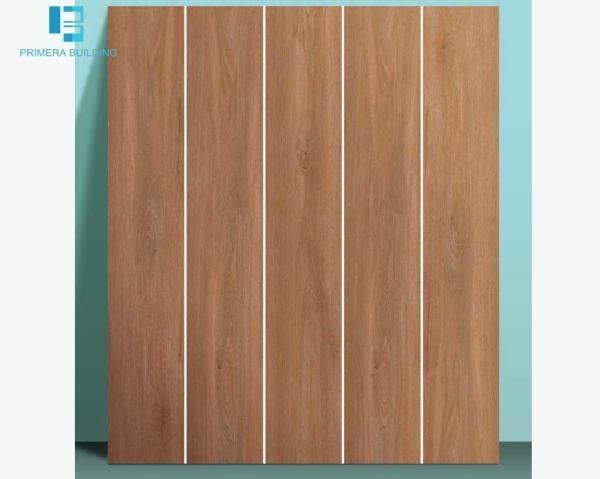 Brown Wooden Plank Look Rustic Glazed Matt Ceramic Tile 200x1200mm