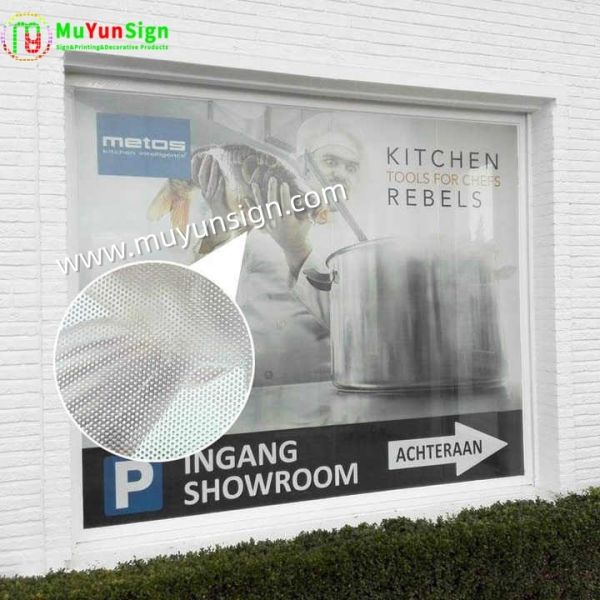 Privacy Window Graphics One Way Vision Glass Sticker Car Wrapping Vinyl For Printing