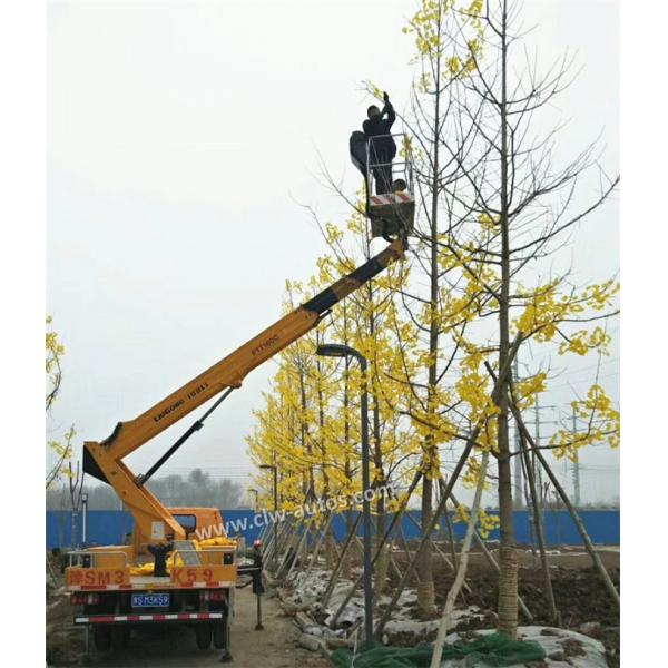 ISUZU 6 катит тележку платформы подъема заграждения 22m гидравлическую выдвигая