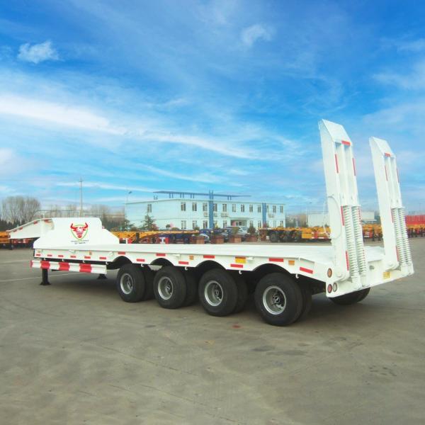 80t Capacity 4 Axles Fixed Gooseneck Fgn Low Bed Semi Trailer