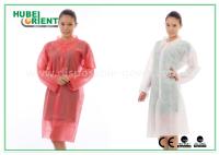 Coats de laboratório descartáveis de PP/coat de laboratório descartável personalizado Protector com Snap Para evitar a poluição