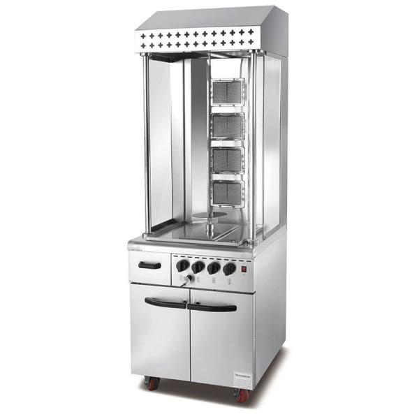 Electric & Gas Vertical / Standing Type Commercial Shawarma Machine Adjustable For Chicken BBQ Grill