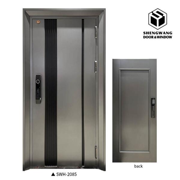 Sapele Corrosion Resistant Aluminum Room Door Solid Core Door Soundproof