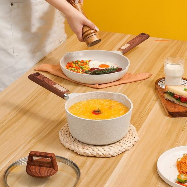 Специальные не липкие алюминиевые горшки с медицинским покрытием из камня