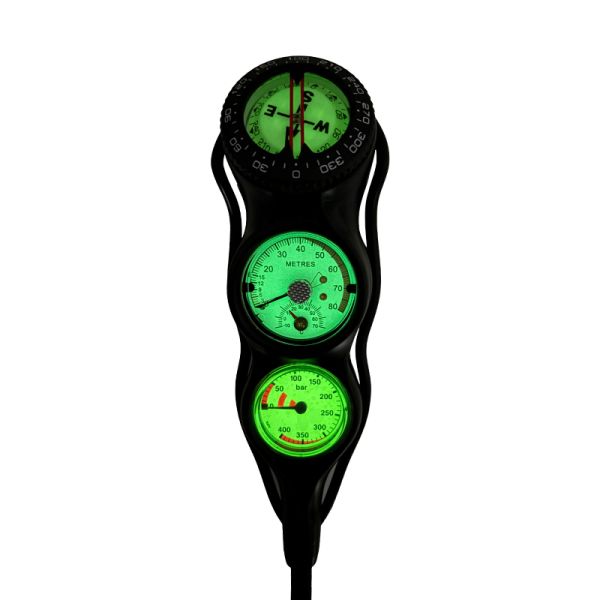 Submersible Scuba Diving Console Compass Depth Triplet Pressure Gauge for Underwater Equipment