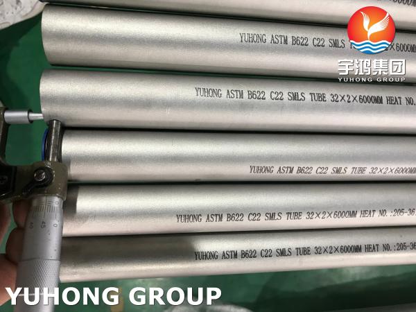 ASTM B622 Hastelloy C22 2.4602 Tubo de aço de liga de níquel para a indústria do petróleo e do gás