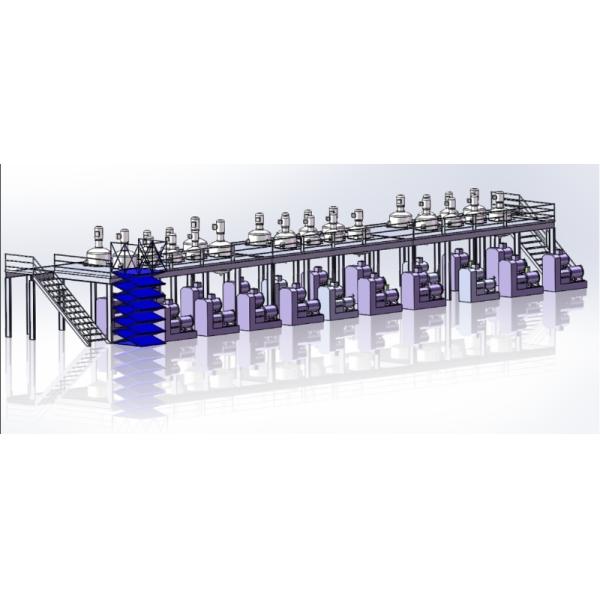 Automatic Ink Production Line Installation Fixed In The Platform
