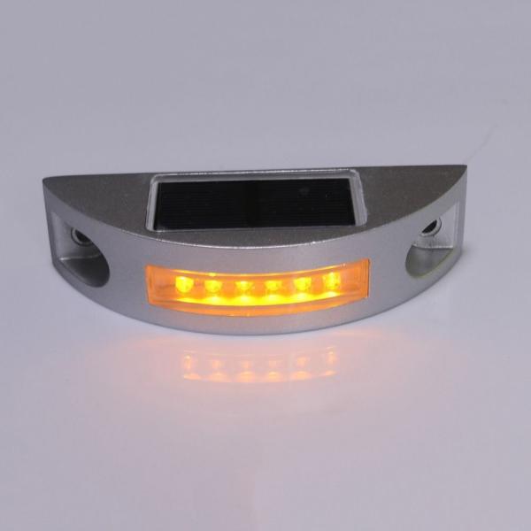 IP68 Half Moon Aluminum Solar Cat Eyes Road Stud Safety With Yellow