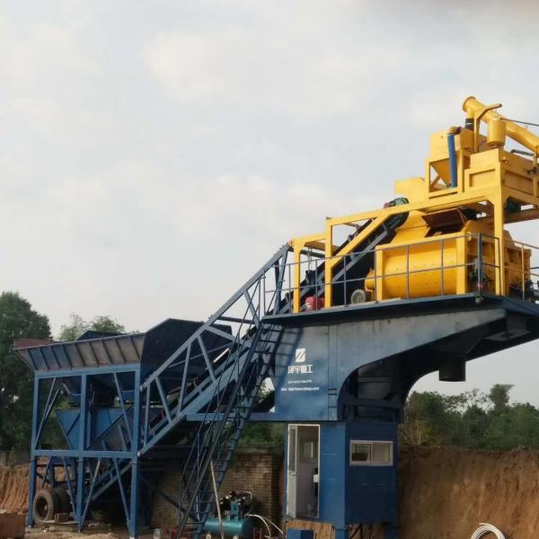 planta de tratamento por lotes concreta de 120m3/H HZS120 215KW, condição nova de tratamento por lotes da planta da mistura pronta