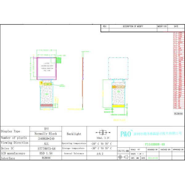 Polcd Малый размер Квадрат 1,54