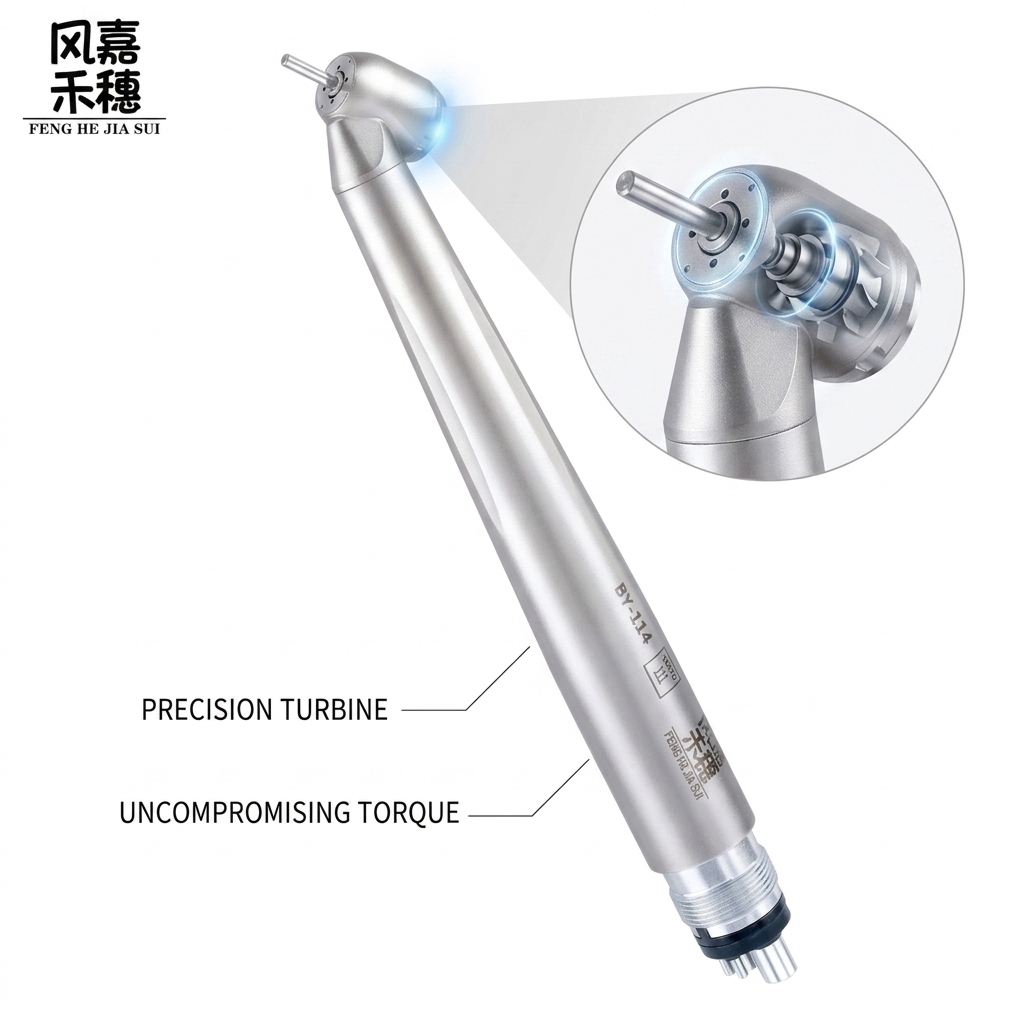 Fully Autoclavable Dental Surgical Handpiece with High-Precision Ceramic Ball Bearings and Noise Level Less Than 65 dB