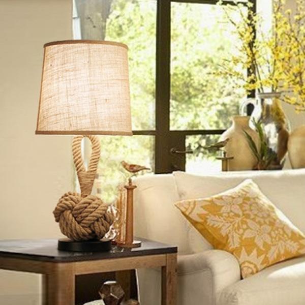 E27 Night Table Lamps For Living Room Bedroom  Rope Table Lamp(WH-MTB-141)