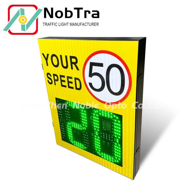 Phone App Operated 2 Color Speed Limit Signs Offering Speed Measurement Range 1KMH 250KMH Designed for Accurate Vehicle Speed Monitoring