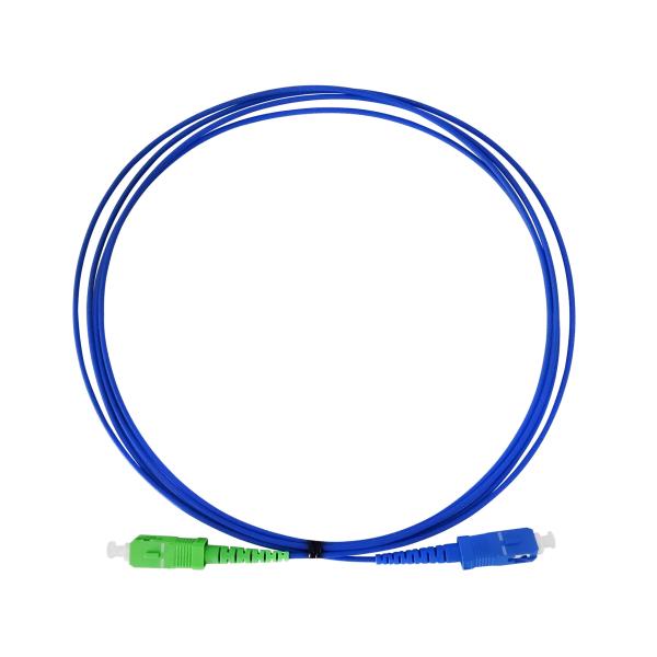 SC APC To SC UPC Armored Fiber Patch Cord G652D / G657A2 Length Customized