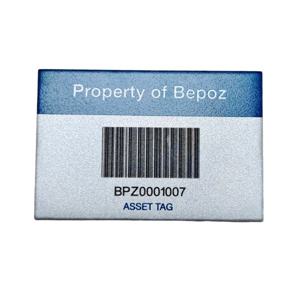 Versatile Metal Asset Tag Self Adhesive Metal Serial Number Labels Customized