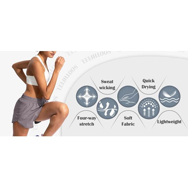 Шорты и разминка женщин идущие замыкают накоротко сторону с карманом молнии для спорт