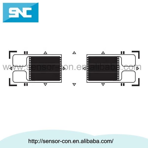 Haute sensibilité et résistance maximale BF1000-2GB Grille double parallèle de déformation à demi-pont pour les applications de déformation de flexion