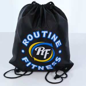 Custom Drawstring Bags With Logo print