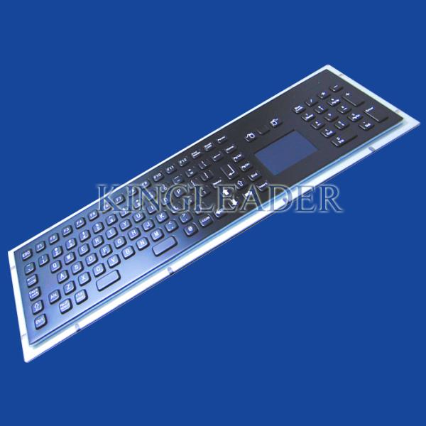 As chaves da Poeira-prova 103 enegrecem o teclado do quiosque do metal com Touchpad e teclado do número