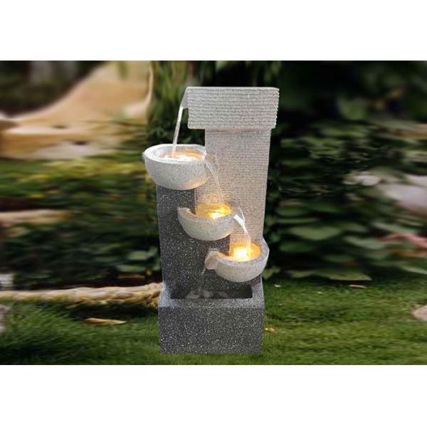 H70.5CM HandMade Colourful Led Water Fountain Polyresin