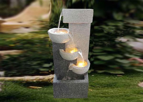 H70.5CM HandMade Colourful Led Water Fountain Polyresin