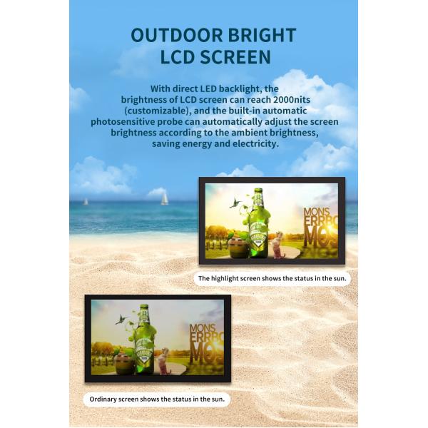 VGA / DVI / USB входы сенсорный экран LCD цифровые вывески 55