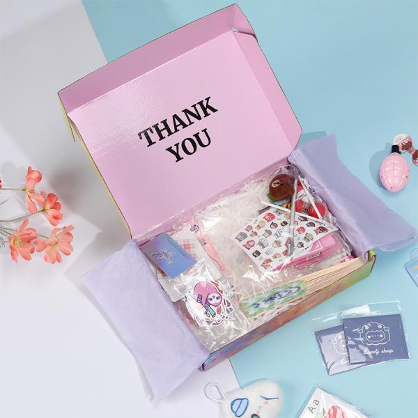 Embalaje industrial Caja de suscripción de papel corrugado personalizado para bebés niños niños