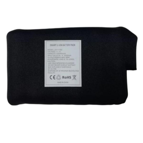 Winter Heated Clothes Battery 7.4V 12V 10000mAh DC Charging Head Black Color