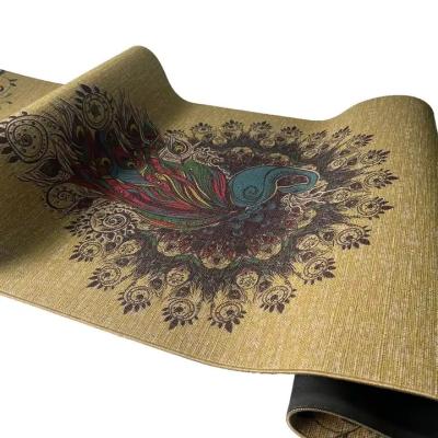 Wholesale Hot Selling Sports Grip Sustainable Eco Friendly Natural Rubber Jute Printed Yoga Mat