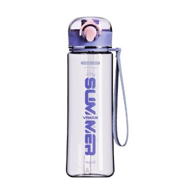 Customized 16oz 500ML Tritan Plastic Sport Bottles with Straw BPA Free