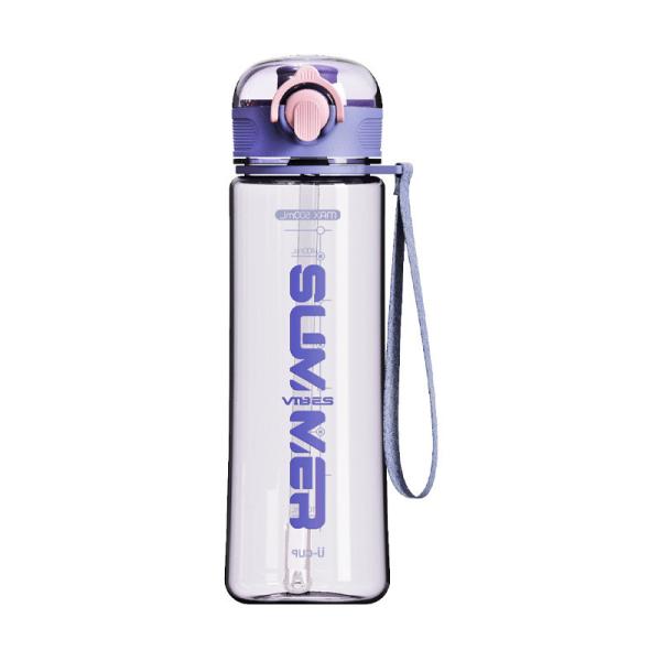 IFUN BPA Free Cycling Plastic Sport Bottles With Straw 16oz 500ML