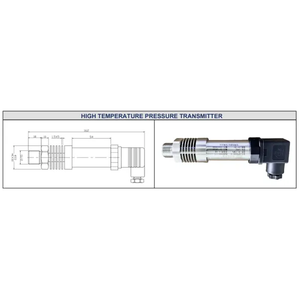 50.4mm Clamp Connected To Stainless Steel Level Sensor Diffused Silicon Diaphragm Transmitter