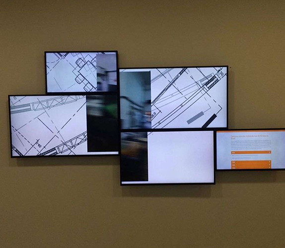 Original LG 55 Inch HD 500 Nits LCD Video Wall With Hydraulic Support