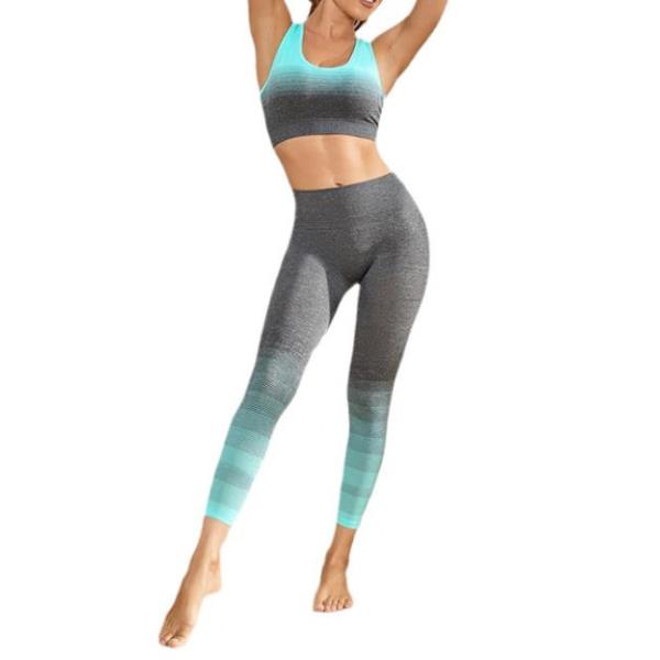 Градиента влаги костюма йоги Sportswear костюм спорт быстрого сухого Breathable безшовный