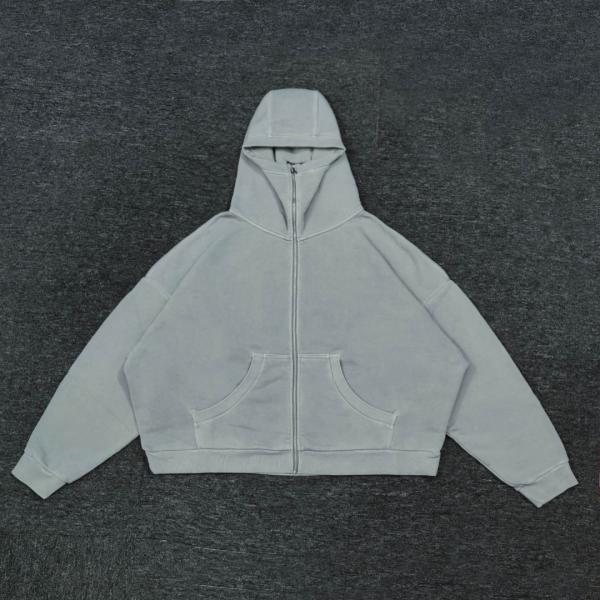Collar Hooded No Liner Streetwear Heavyweight Distressed Vintage Hoodies For Men