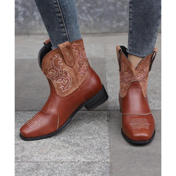 Женские кожаные западноковбойские ботинки с отличными характеристиками
