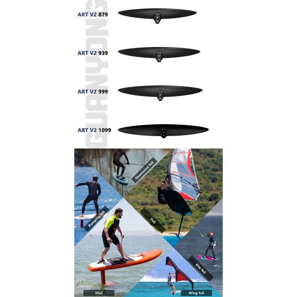Front Carbon Hydro Foil Wing 900sqcm Water Hydrofoil Kite Wing Front Wing Accessory