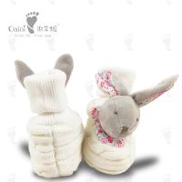 Sapatos confortáveis ​​de pelúcia para bebê 9 cm infantil coelho branco quente