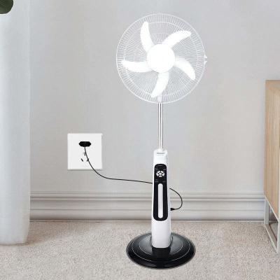 16/18 Inches AC DC 12V 5 Blade Solar Rechargeable Fan With Panel 20W/30W