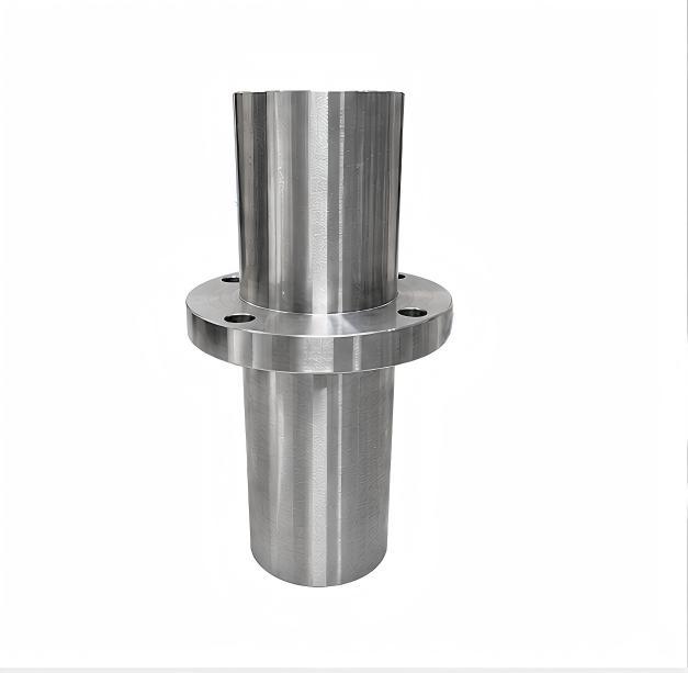 CNC Machined Q235A Steel Bearing Housing Flange Sleeve Nickel Plating
