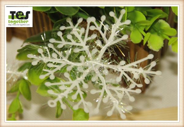 Christmas Plastic Brushed Snowflakes/ Christmas Snowflakes 11CM Snowflakes/ Christmas Decorative Pendant