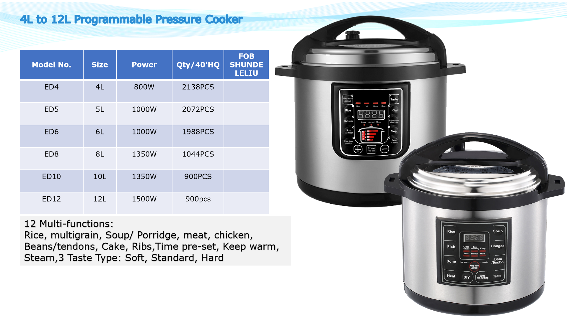 Герметическая электрическая кастрюля йогурта кухонного прибора 1850W 6L с распаровщиком