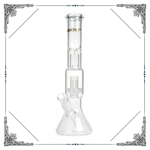Tyre Percolator Glass Beaker Bong With Splash Guard Bongs Smoking Water Pipe 14 Inches