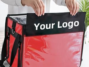 Large Rigid Insulated Delivery Food Bag Large Capacity Pizza Delivery Cooler Bag Backpack-style Delivery Insulated Box Large Capacity Foldable Waterproof