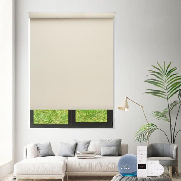 Window Blinds Blackout Fabric PVC Coated Motorised Roller Blinds Fabric