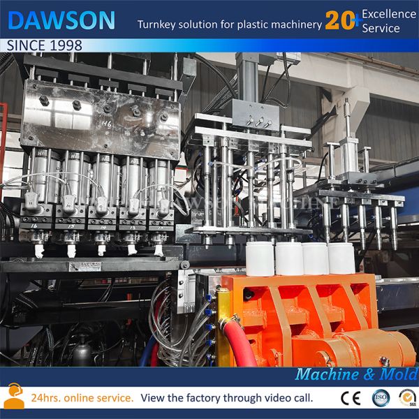 Automatic Single Station 5-Head Extrusion Blow Molding Machine for Wide Mouth HDPE Canisters