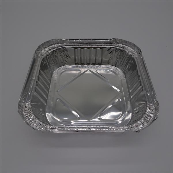 Heavy-duty aluminum foil food container with plastic cover aluminium food packing box