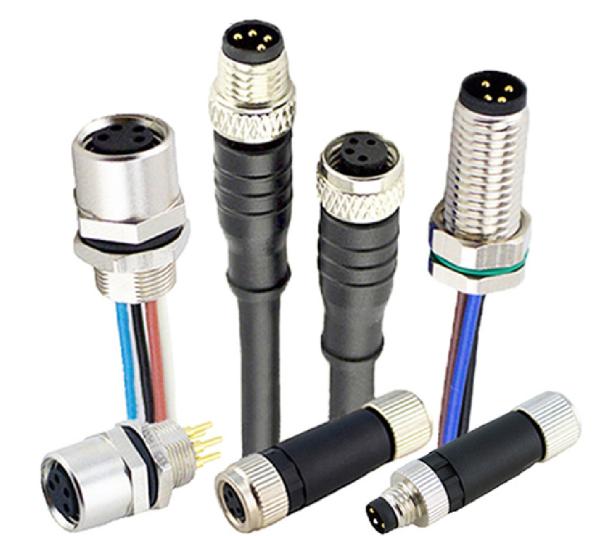 DIN PIN M12 8 Pin 5 Pin Circular Waterproof Connector Crimp Press Solder Type